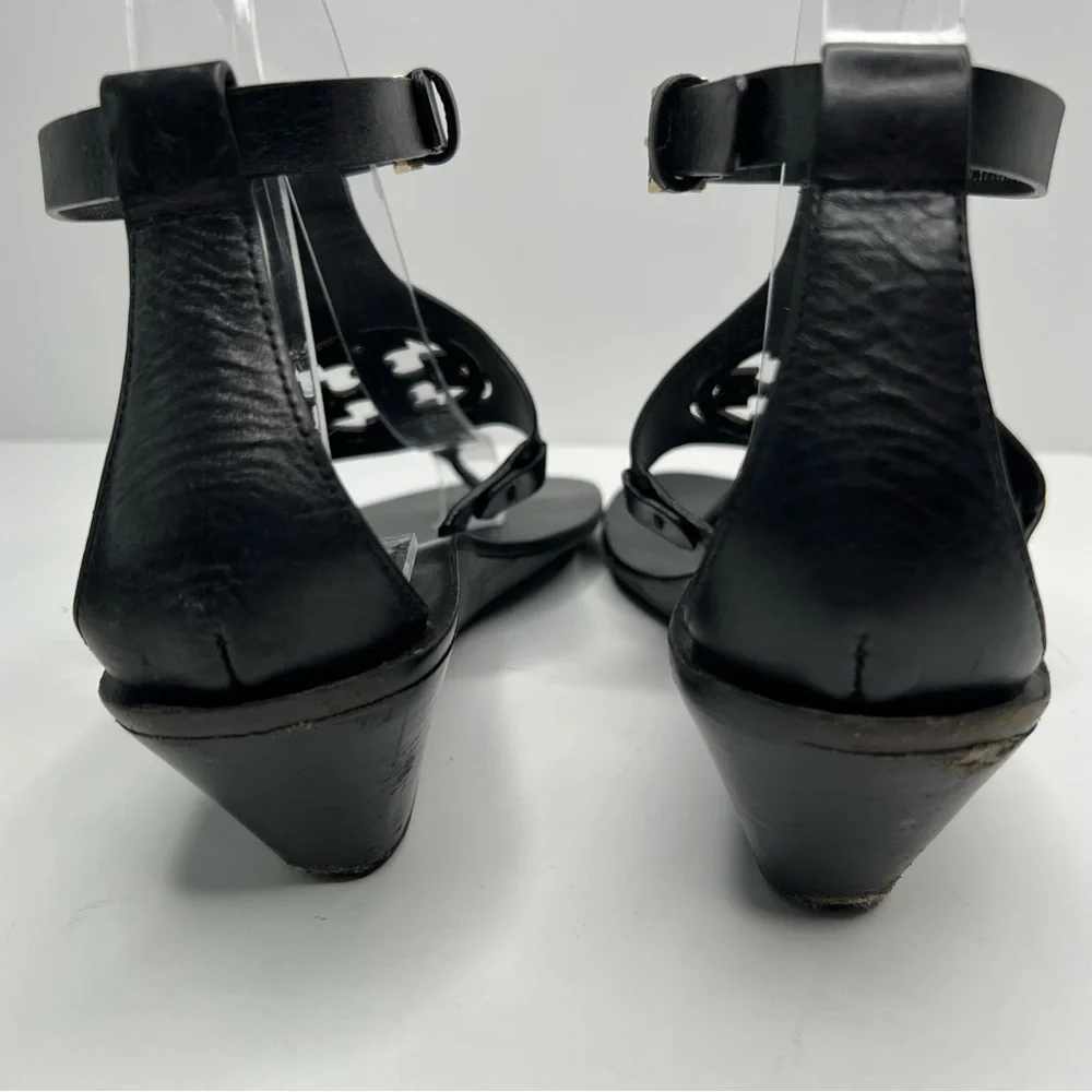 Tory Burch Zoey Wedge Sandal Black Size 10
